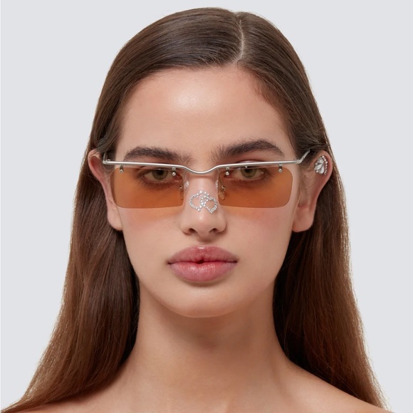 A BETTER FEELING M015 Beige Rectangular Sunglasses - Picture 8 of 9